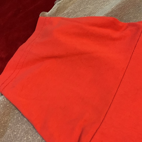 Vintage 90s Kavio Designs  Red Aztec Sun Oversize T-Shirt with Rhinestones Sz XL - Picture 5 of 8